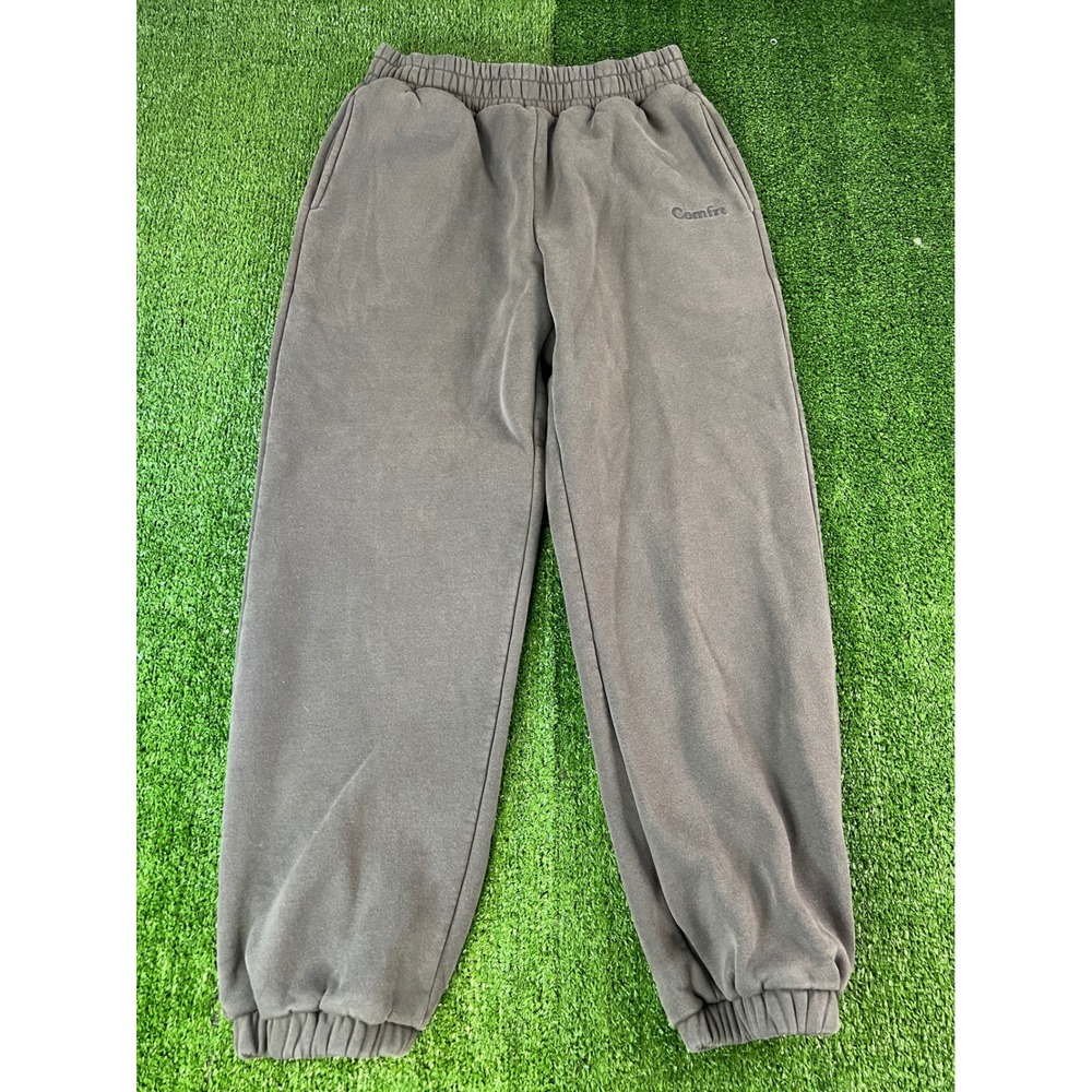Comfrt Mens Oversized Fleece Joggers Gray Elastic Waist Sweatpants Large